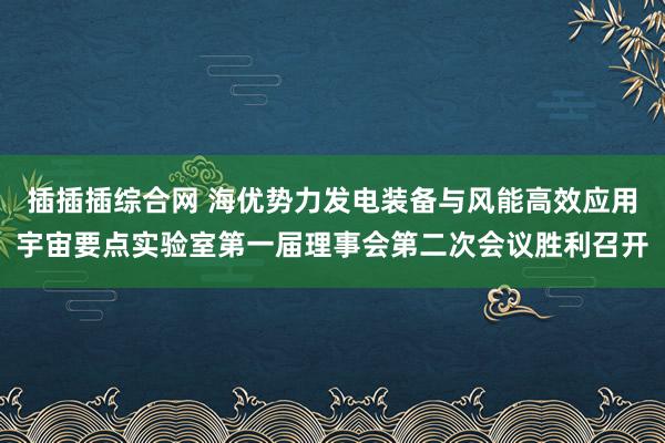 插插插综合网 海优势力发电装备与风能高效应用宇宙要点实验室第一届理事会第二次会议胜利召开