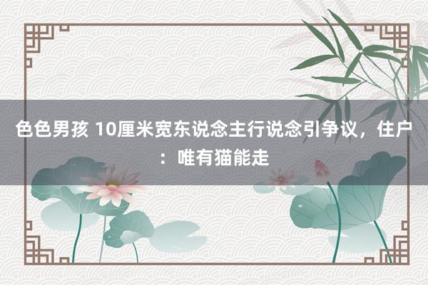 色色男孩 10厘米宽东说念主行说念引争议，住户：唯有猫能走