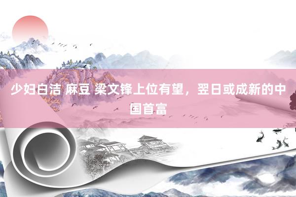 少妇白洁 麻豆 梁文锋上位有望，翌日或成新的中国首富